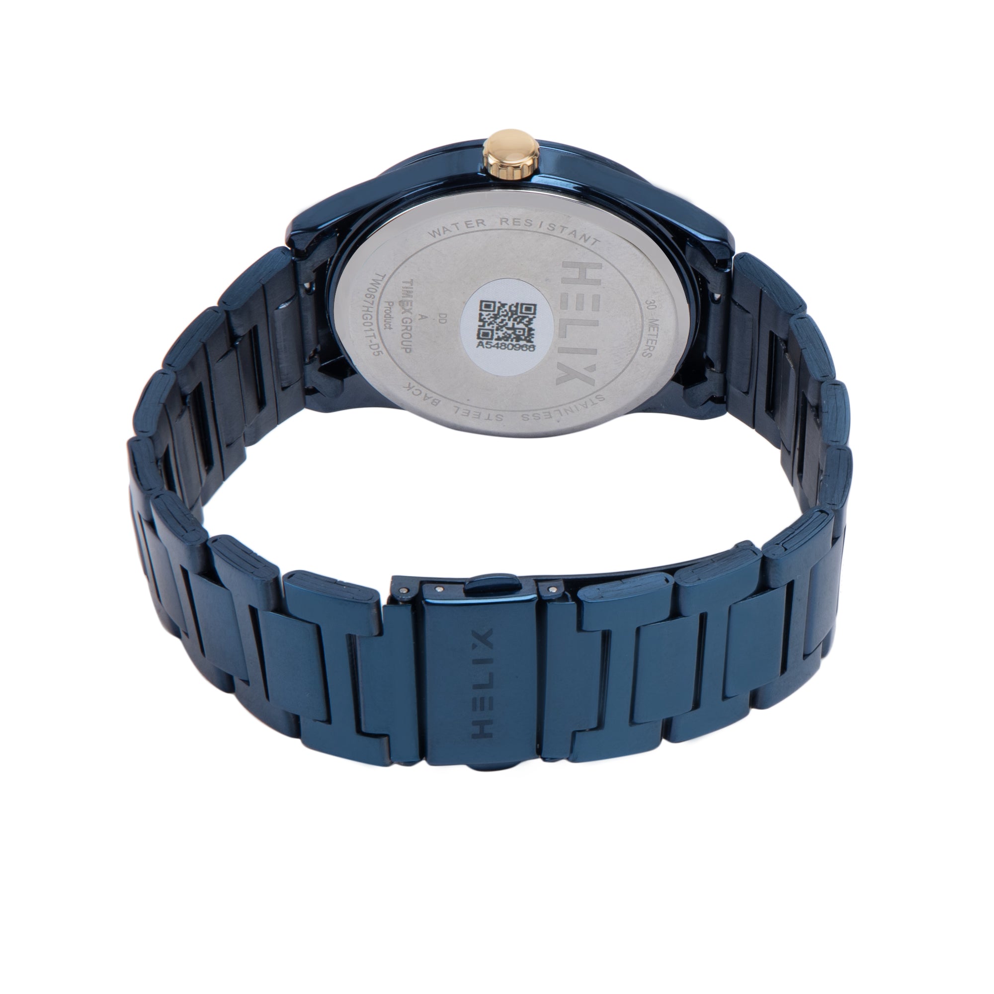 Helix By Timex Round 40mm Blue Dial Analog Men Watch - TW067HG01T