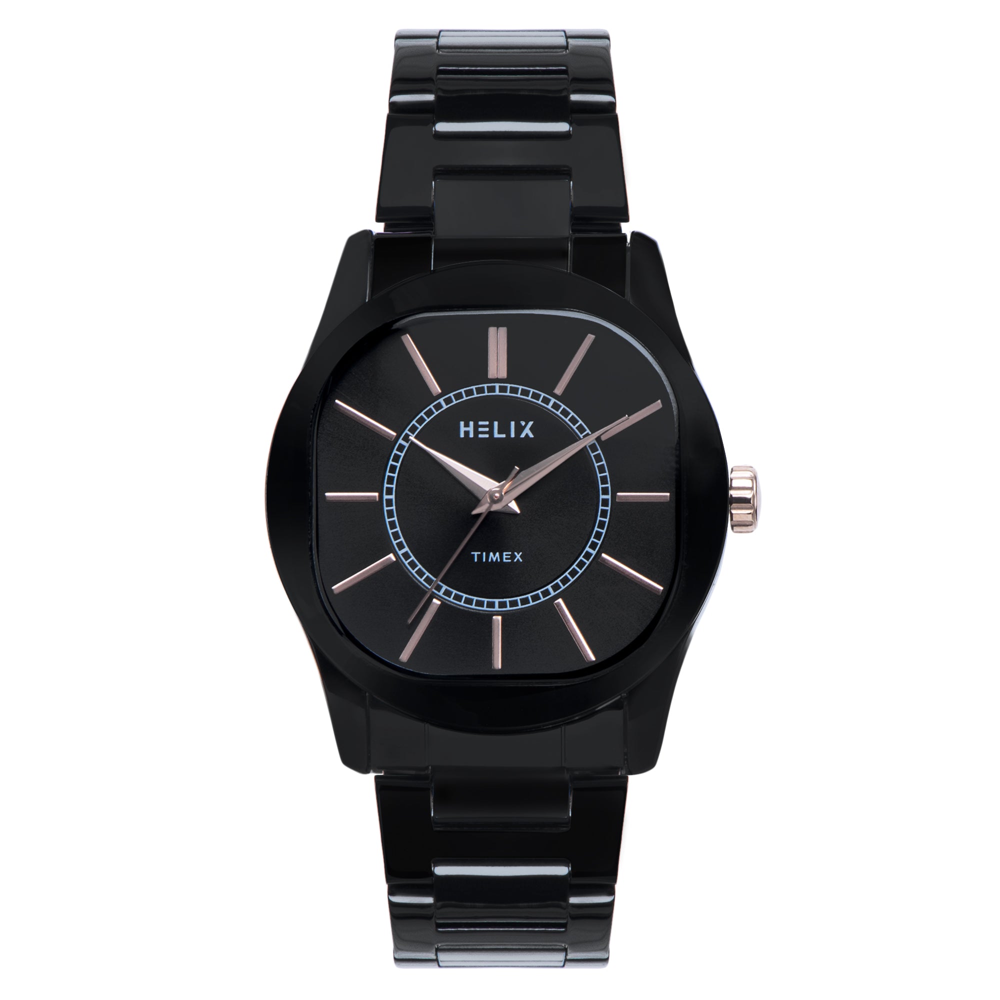 Helix By Timex Round 40mm Black Dial Analog Men Watch - TW067HG02T
