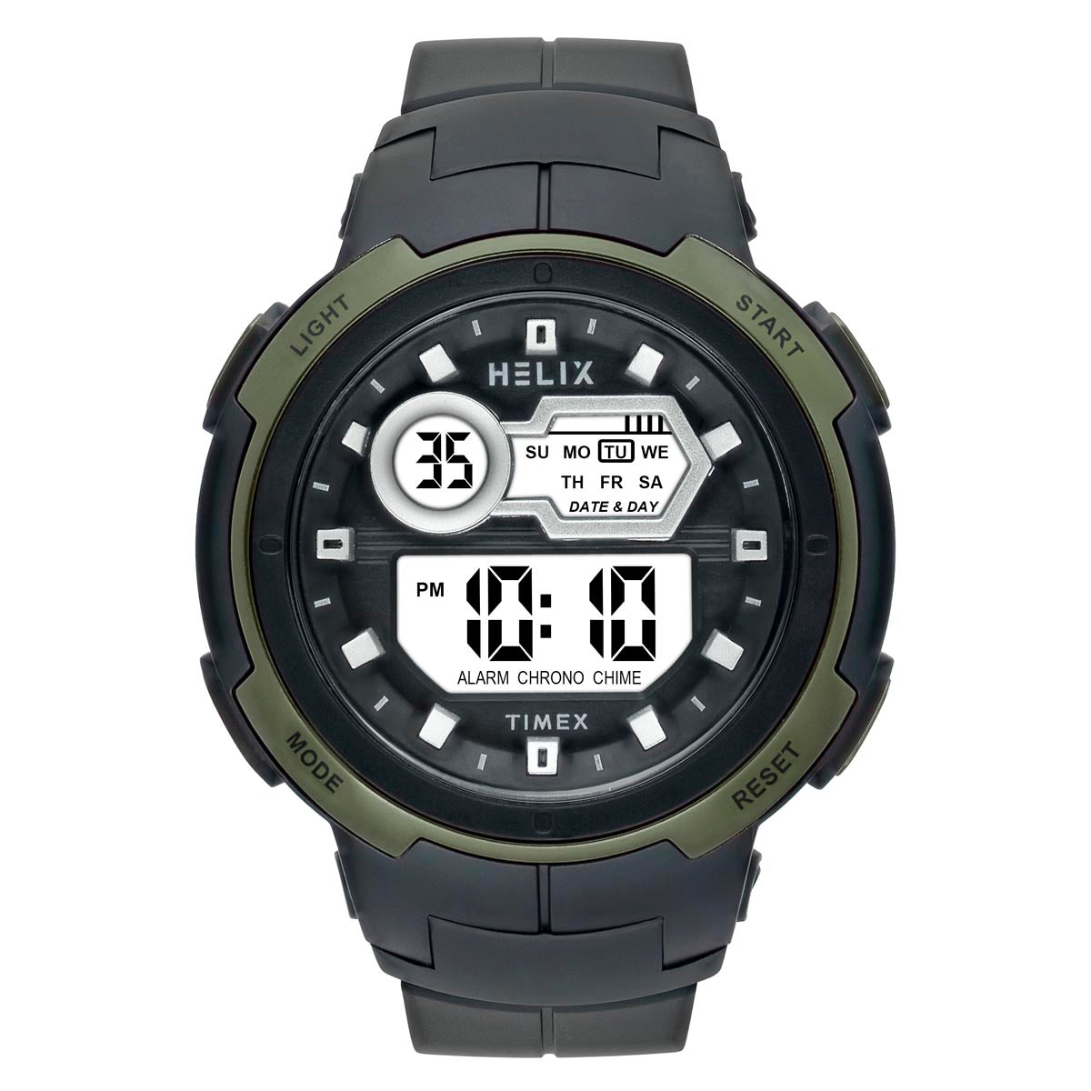 Helix By Timex Round 49mm Grey Dial Digital Men Watch - TWESK6300T