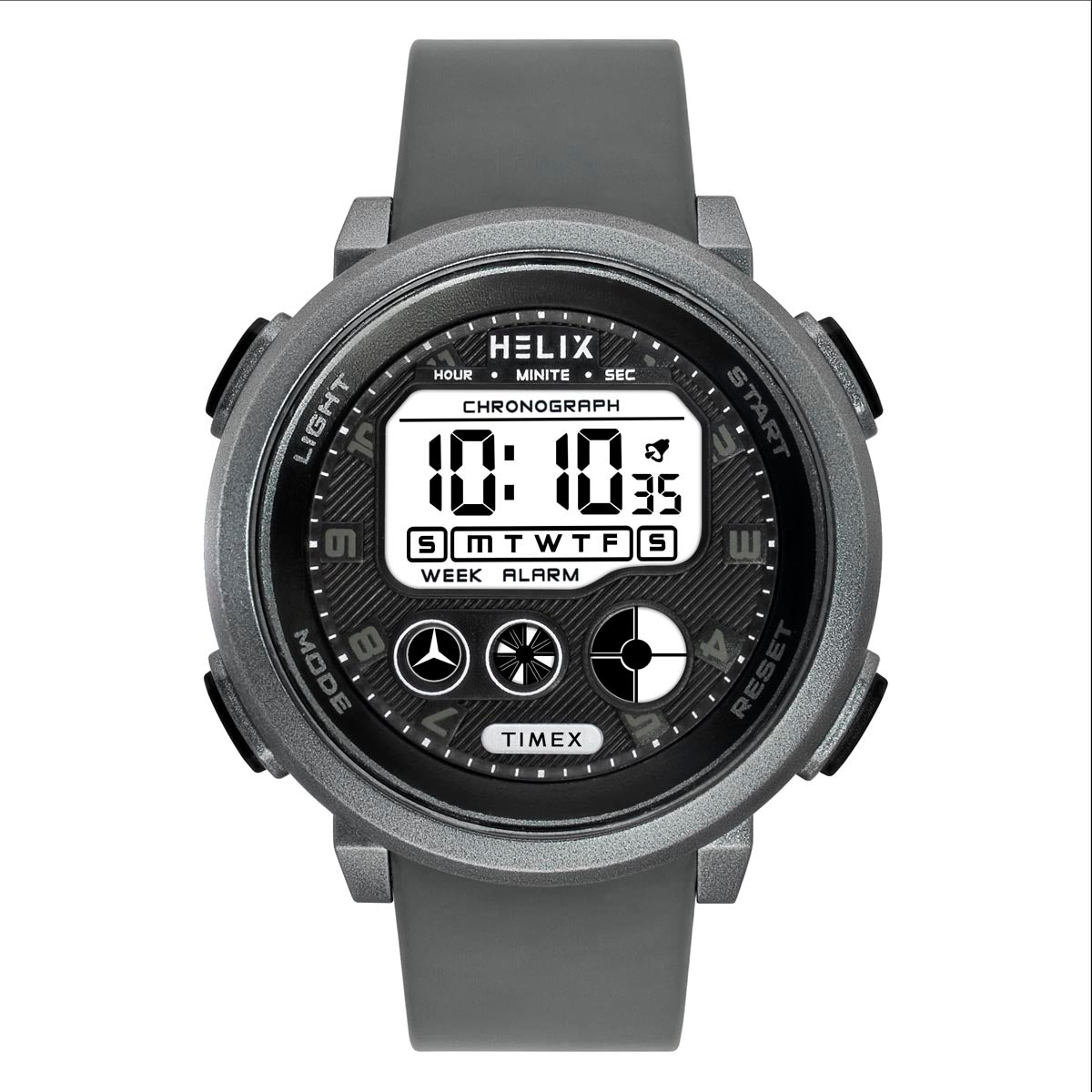 Helix By Timex Round 48mm Grey Dial Digital Men Watch - TWESK6401T