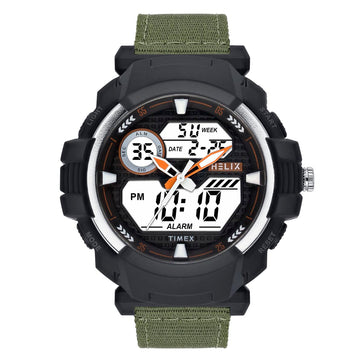 Helix By Timex Round 49mm Black Dial Ana Digital Men Watch - TWESK6501T