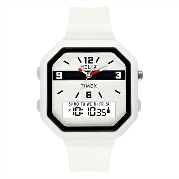 Helix By Timex Octagonal 40mm Grey Dial Ana Digital Men Watch - TWESK6601T