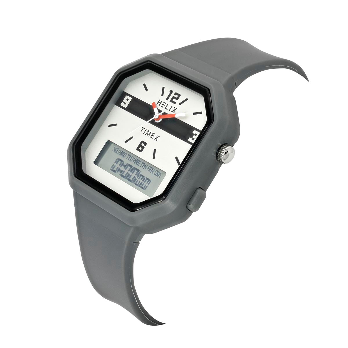 Helix By Timex Octagonal 40mm Grey Dial Ana Digital Men Watch - TWESK6602T