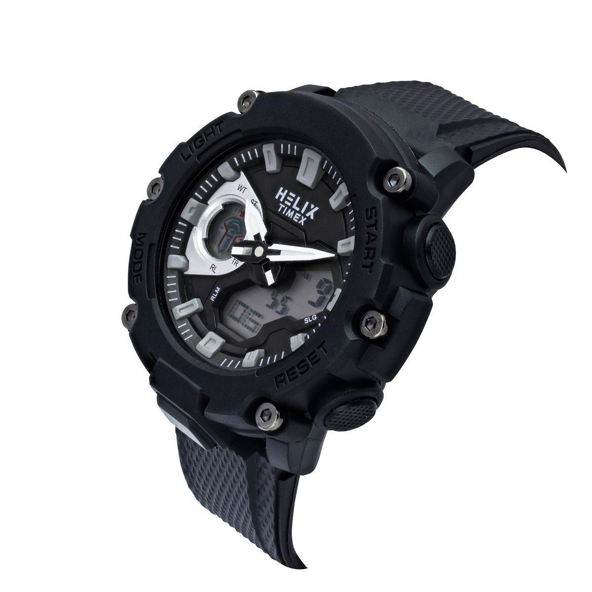 Helix By Timex Round 52mm Black Dial Ana Digital Men Watch - TWESK7603T