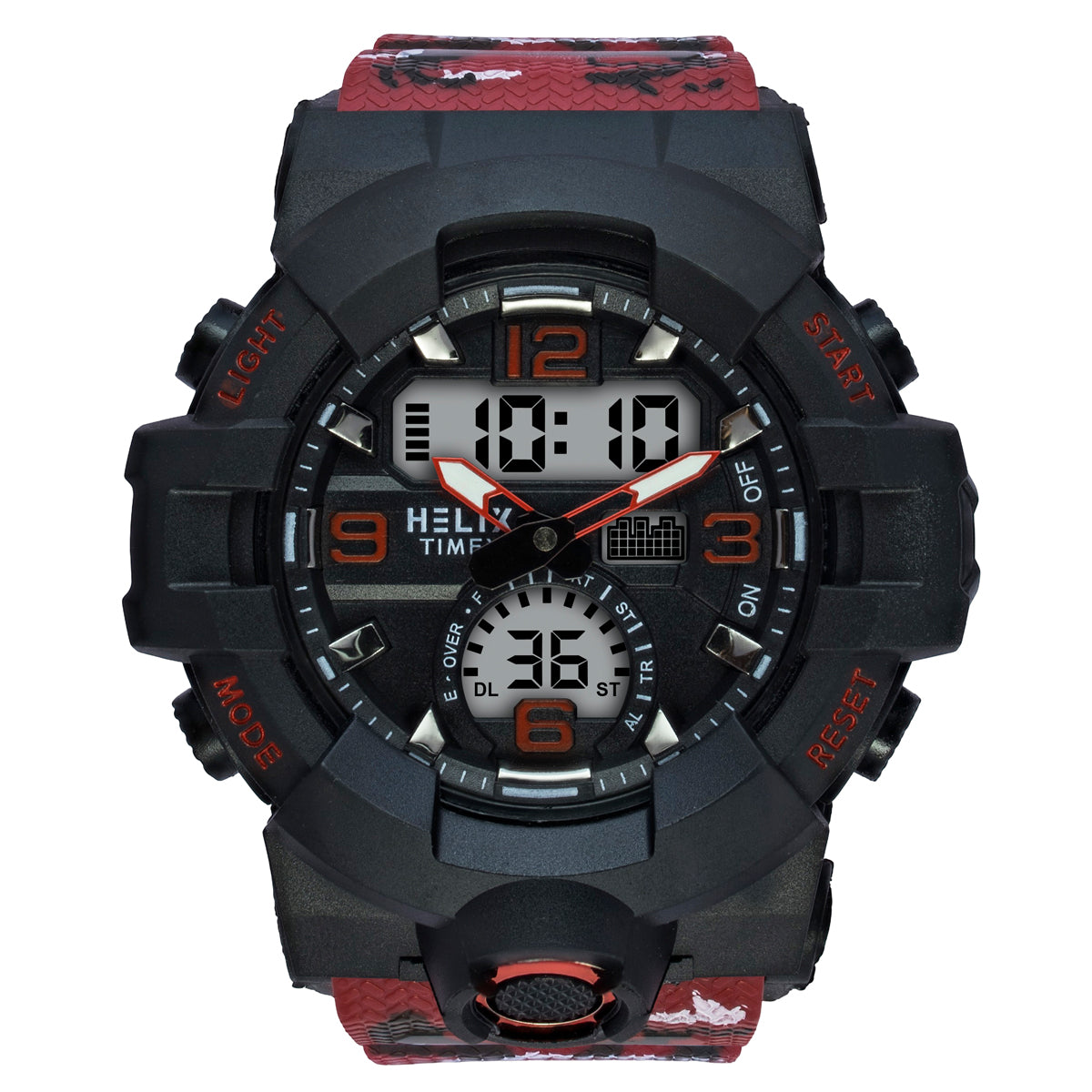 Helix By Timex Round 53mm Black Dial Ana Digital Men Watch - TWESK7704T