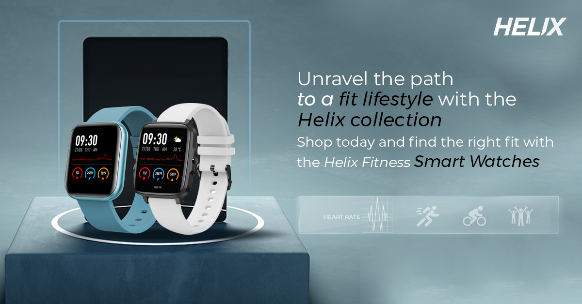 UNRAVEL THE PATH TO A FIT LIFESTYLE WITH THE HELIX COLLECTION - SHOP TODAY AND FIND THE RIGHT FIT WITH THE HELIX FITNESS SMART WATCHES.