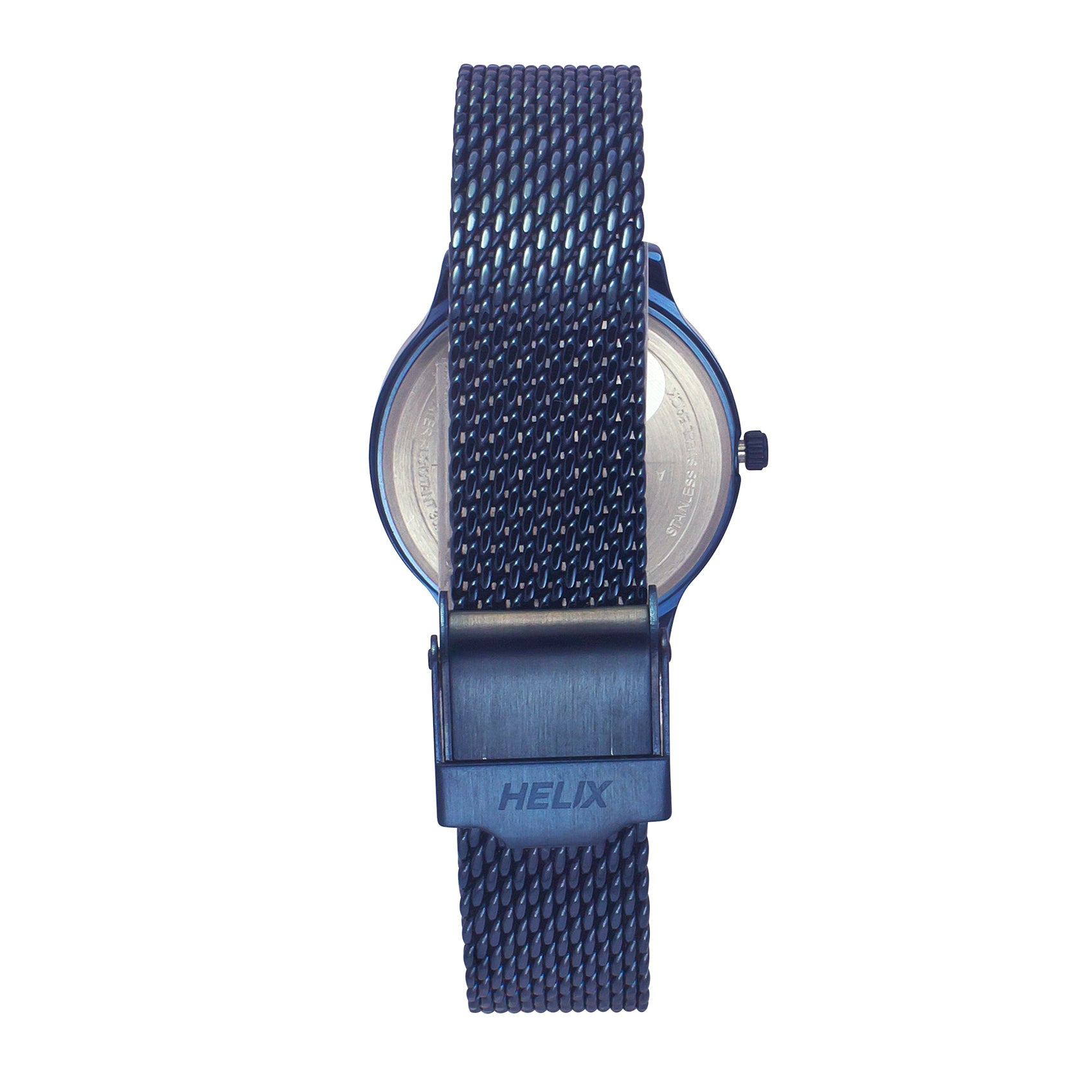 Helix By Timex Blue Round Analog Stainless Steel Watch Women -TW022HL26