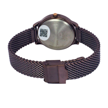 Helix By Timex Brown Round Analog Stainless Steel Watch Women -TW022HL27
