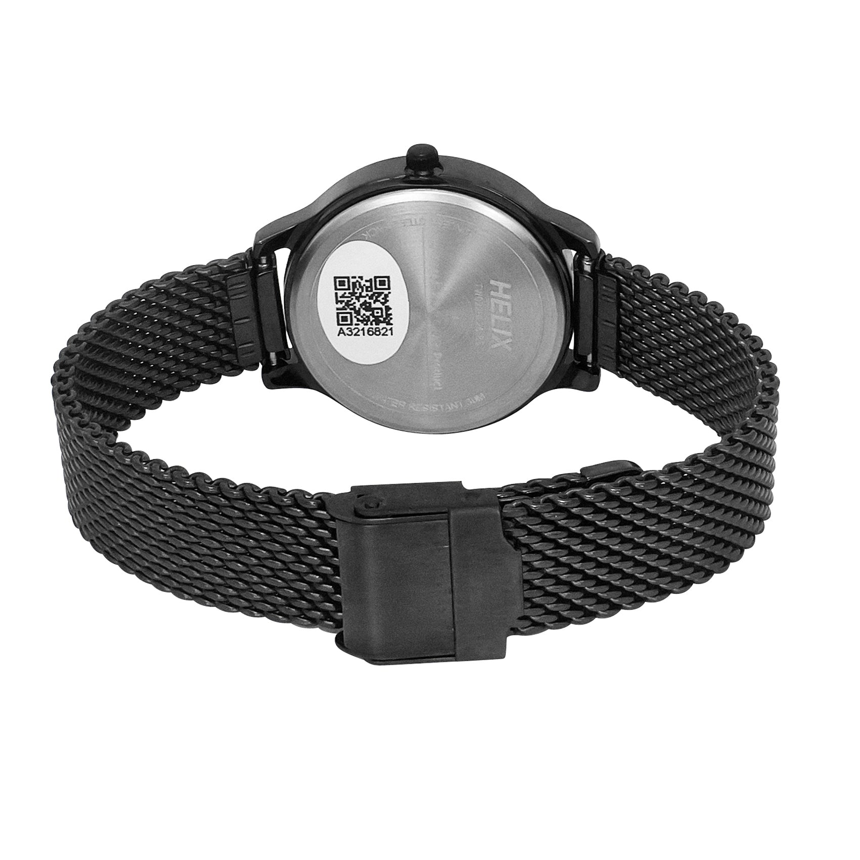 Helix By Timex Black Round Analog Stainless Steel Watch Women -TW022HL28
