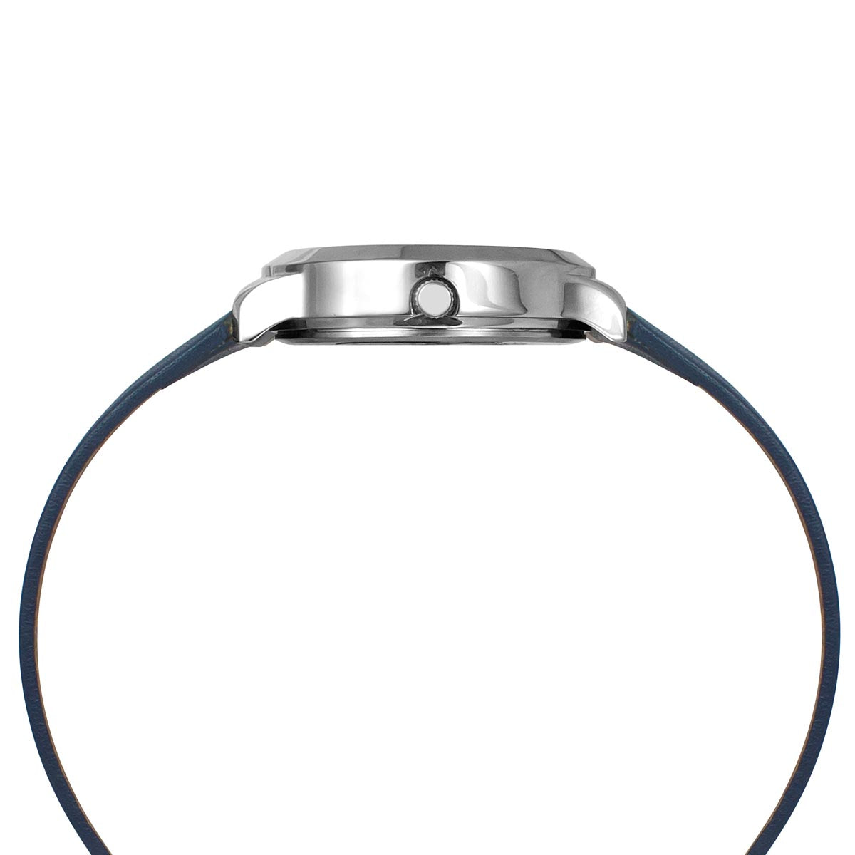 Helix By Timex Blue Round Analog Leather Watch Women -TW022HL30