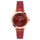 Helix By Timex Maroon Round Analog Leather Watch Women -TW022HL31