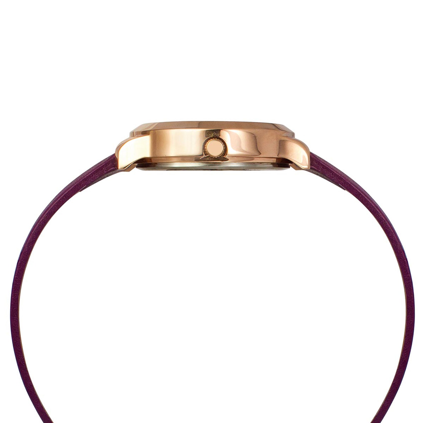 Helix By Timex Magenta Round Analog Leather Watch Women -TW022HL32