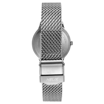 Helix By Timex Blue Round Analog Stainless Steel Watch Women -TW022HL34