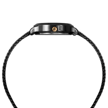 Helix By Timex Black Round Analog Stainless Steel Watch Women -TW022HL36