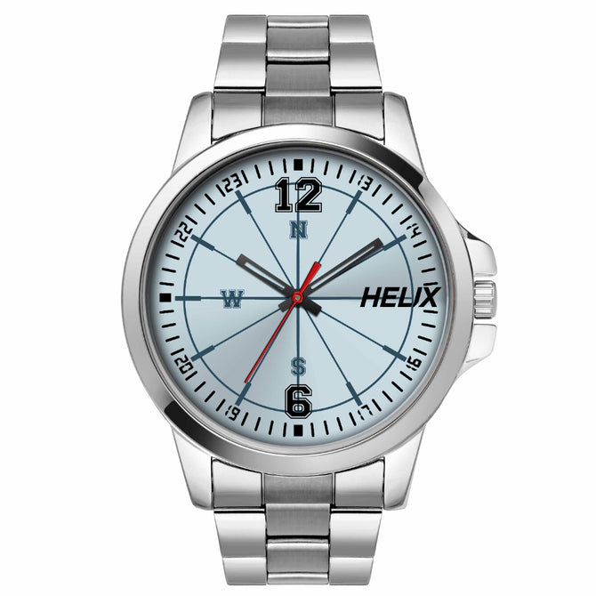 Helix By Timex Blue Round Analog Stainless Steel Watch Men -TW023HG25