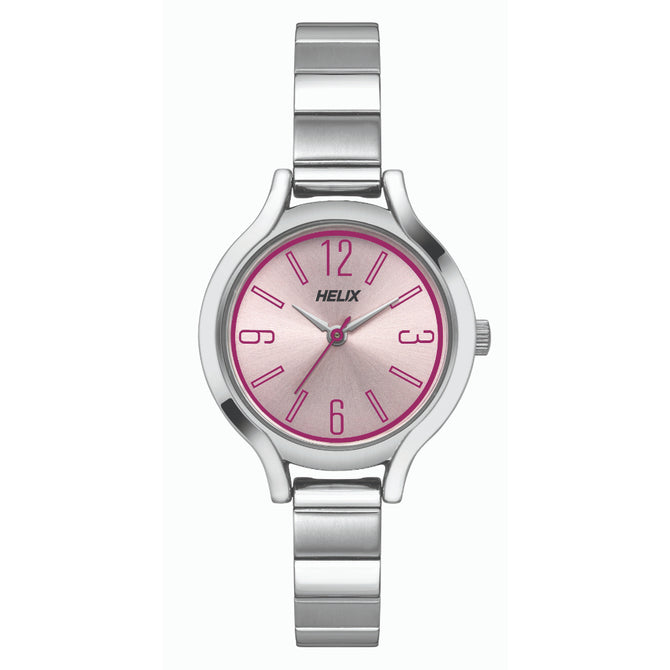 Helix By Timex Pink Round Analog Stainless Steel Watch Women -TW027HL17
