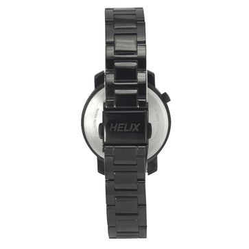 Helix By Timex Black Round Analog Stainless Steel Watch Women -TW032HL35