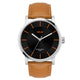 Helix By Timex Black Round Analog Leather Watch Men -TW035HG08