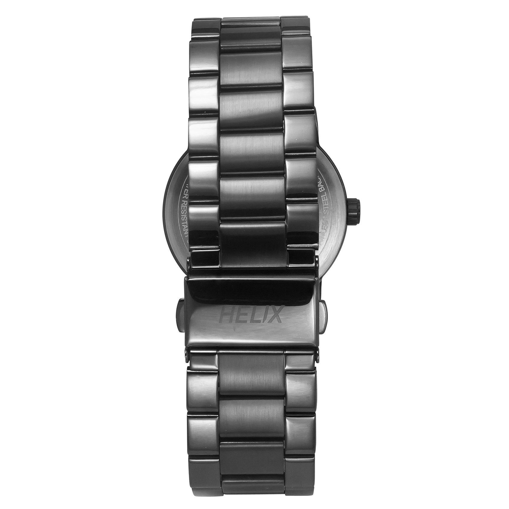 Helix By Timex Black Round Analog Stainless Steel Watch Men -TW035HG12
