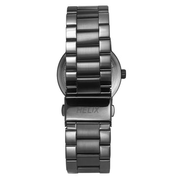 Helix By Timex Black Round Analog Stainless Steel Watch Men -TW035HG12