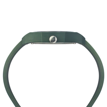 Helix By Timex Black Octagon Analog Silicone Watch Men -TW041HG15