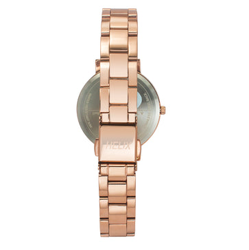 Helix By Timex Blue Round Analog Stainless Steel Watch Women -TW041HL25