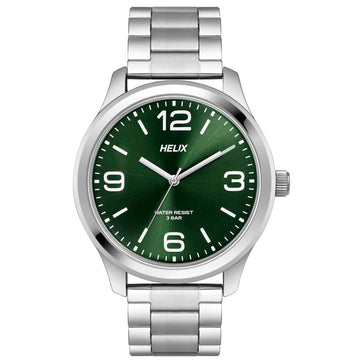 Helix By Timex Green Round Analog Stainless Steel Watch Men -TW043HG13