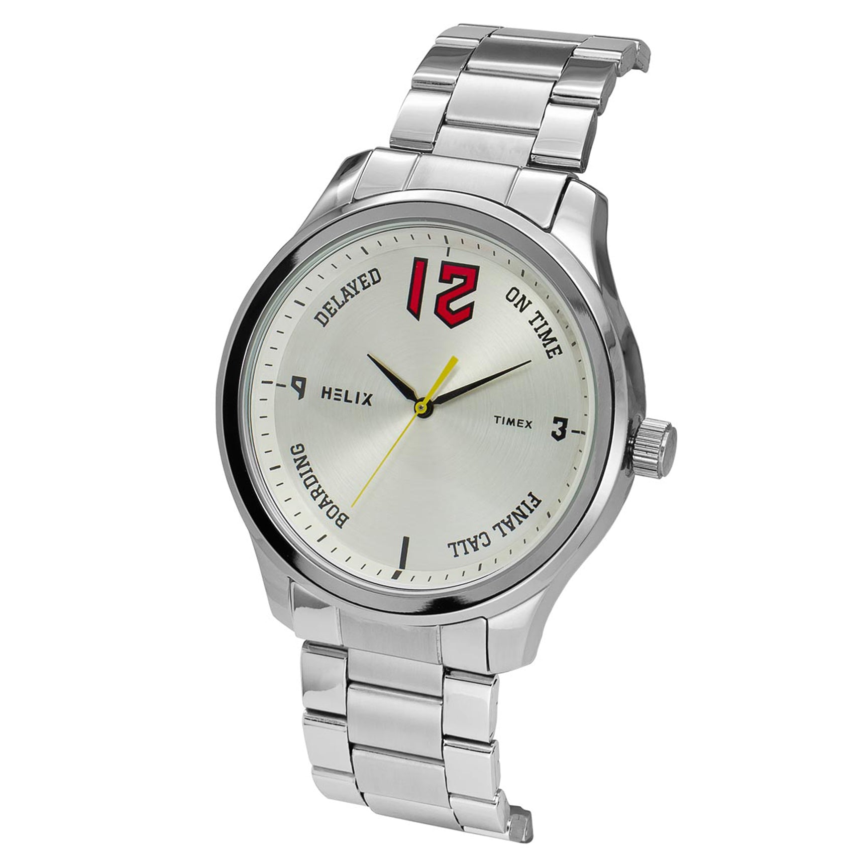 Helix By Timex Round 46mm Silver Dial Analog Men Watch - TW043HG29