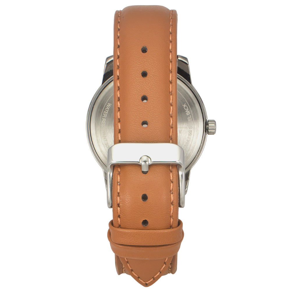 Helix By Timex Green Round Analog Leather Watch Men -TW046HG02