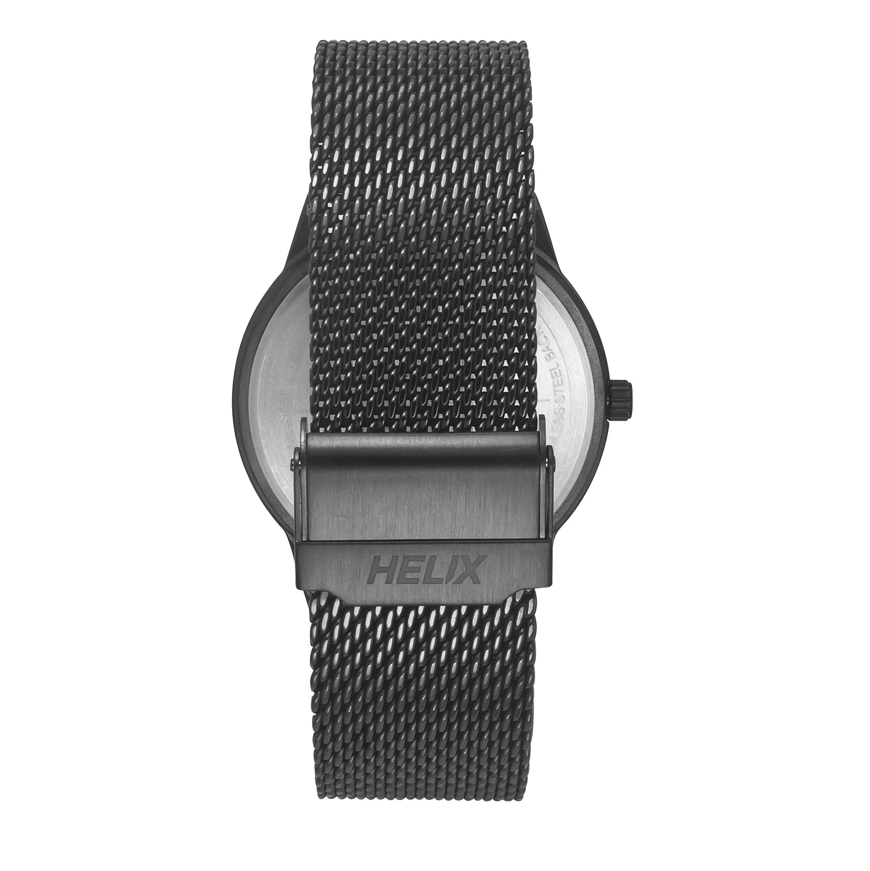 Helix By Timex Black Round Analog Stainless Steel Watch Men -TW051HG00