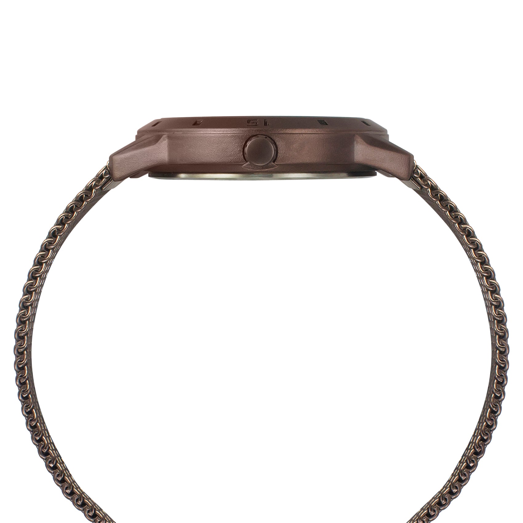 Helix By Timex Brown Round Analog Stainless Steel Watch Men -TW051HG02