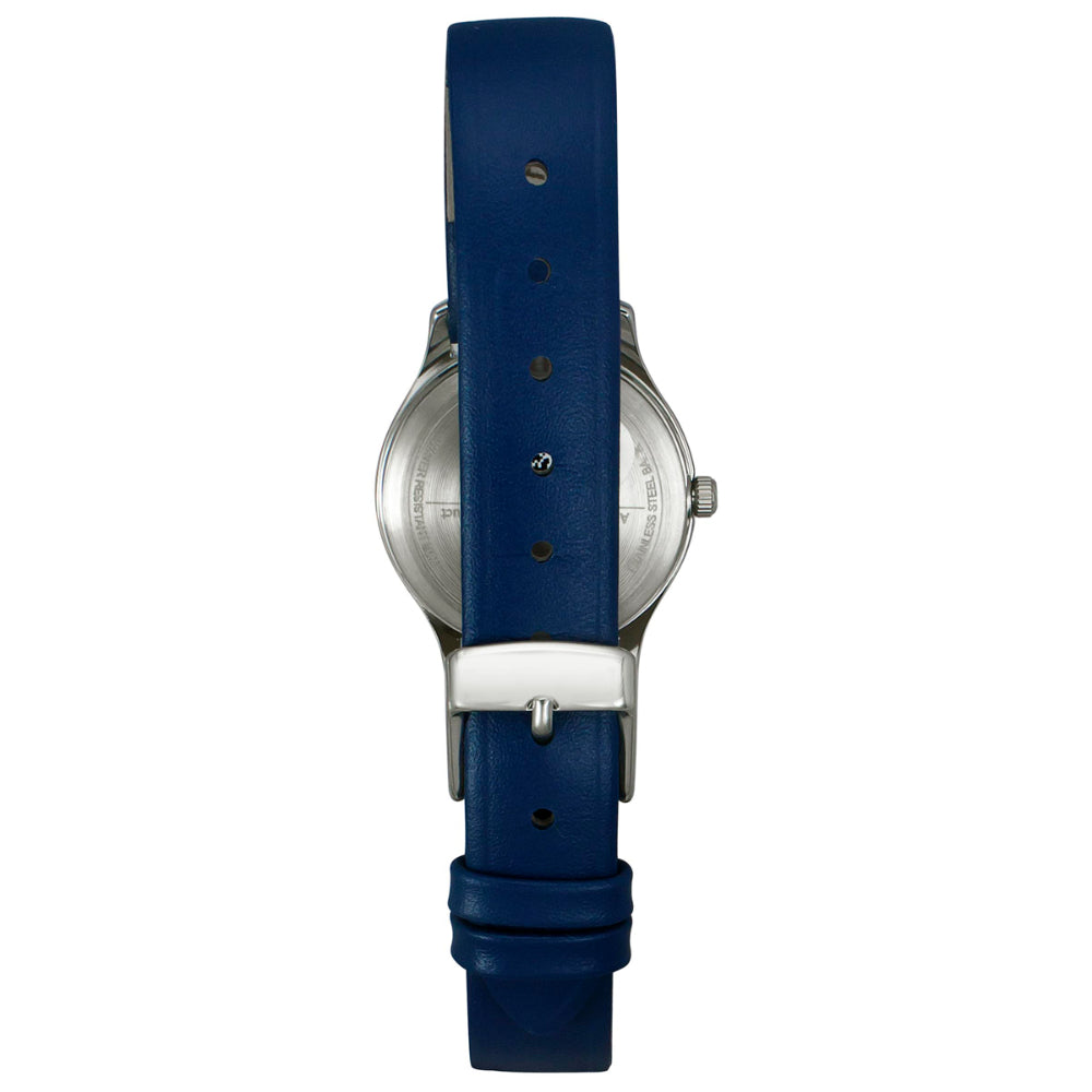 Helix By Timex Blue Round Analog Leather Watch Women -TW051HL00