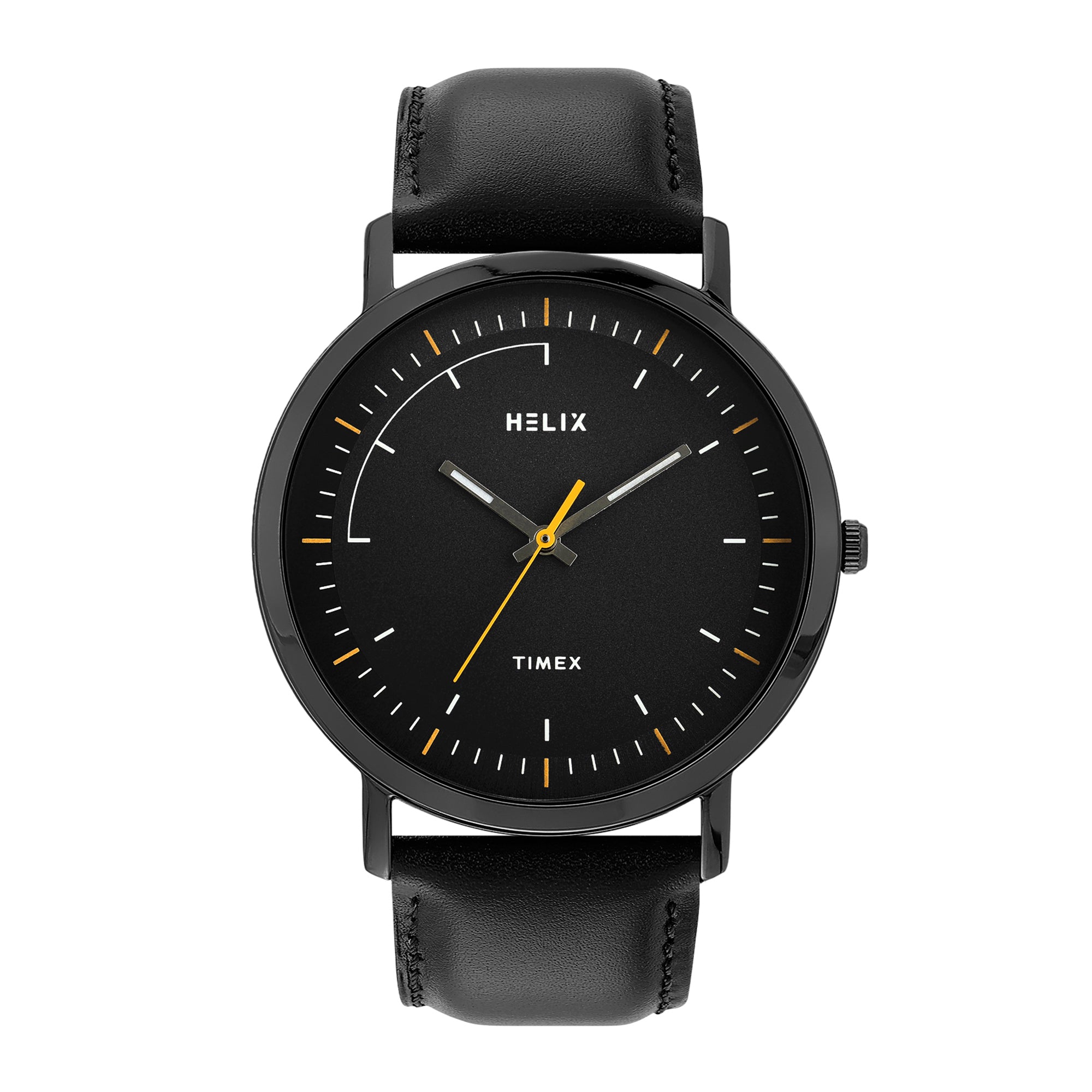 Helix By Timex Round 42mm Black Dial Analog Men Watch - TW053HG13T