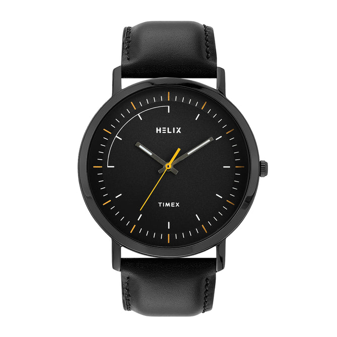 Helix By Timex Round 42mm Black Dial Analog Men Watch - TW053HG13T
