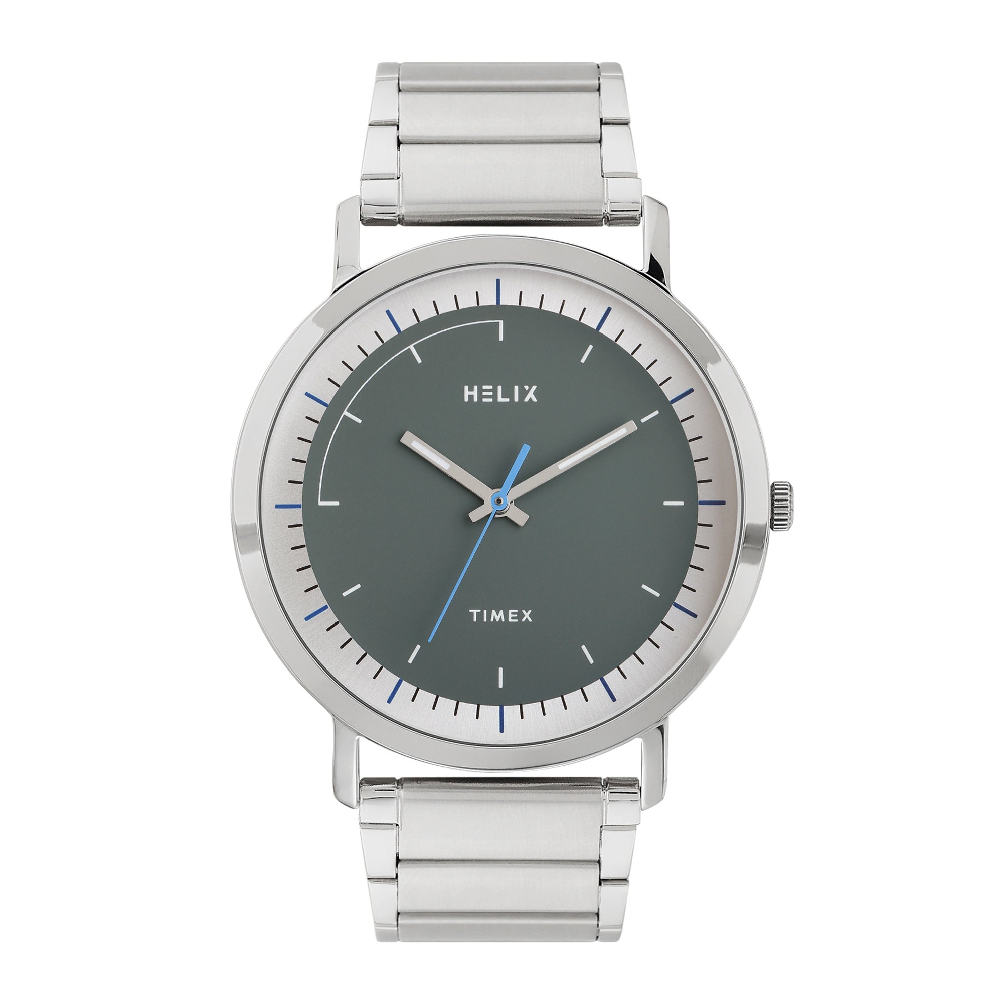 Helix By Timex Round 42mm Grey Dial Analog Men Watch - TW053HG15T