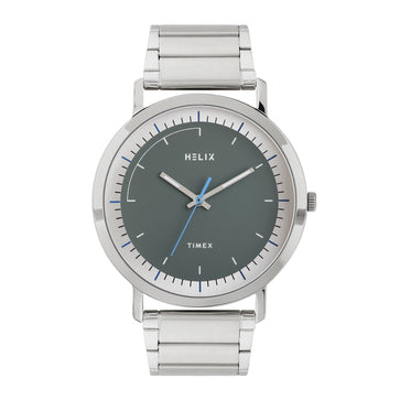Helix By Timex Round 42mm Grey Dial Analog Men Watch - TW053HG15T
