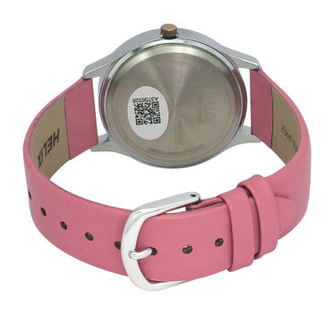 Helix By Timex Pink Round Analog Leather Watch Women -TW053HL04