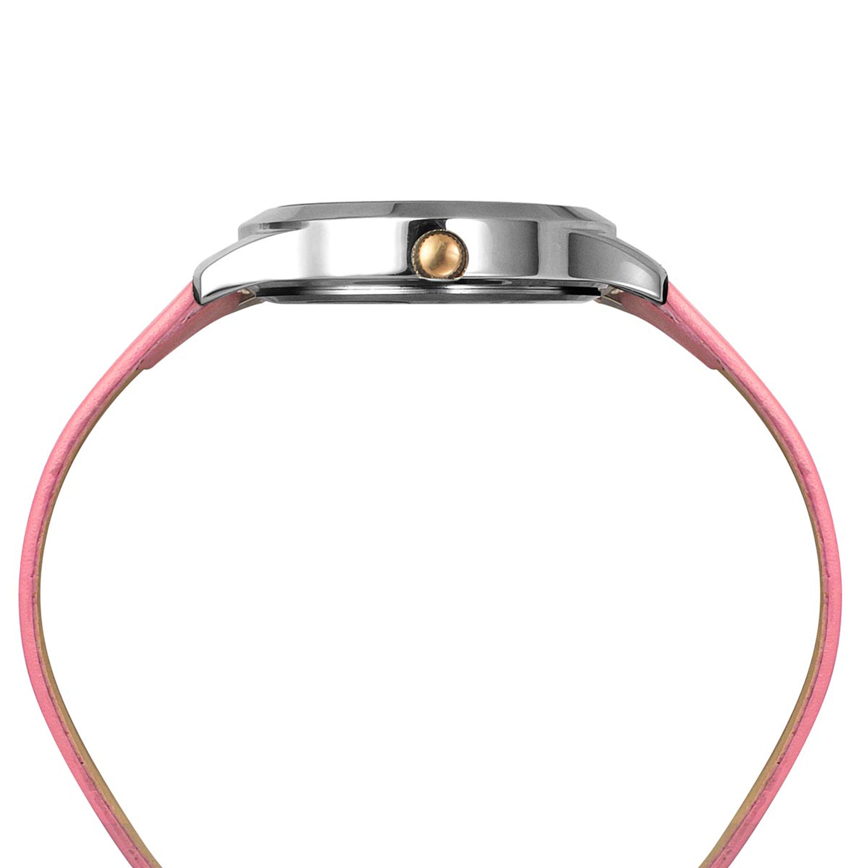 Helix By Timex Pink Round Analog Leather Watch Women -TW053HL04