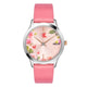 Helix By Timex Pink Round Analog Leather Watch Women -TW053HL04