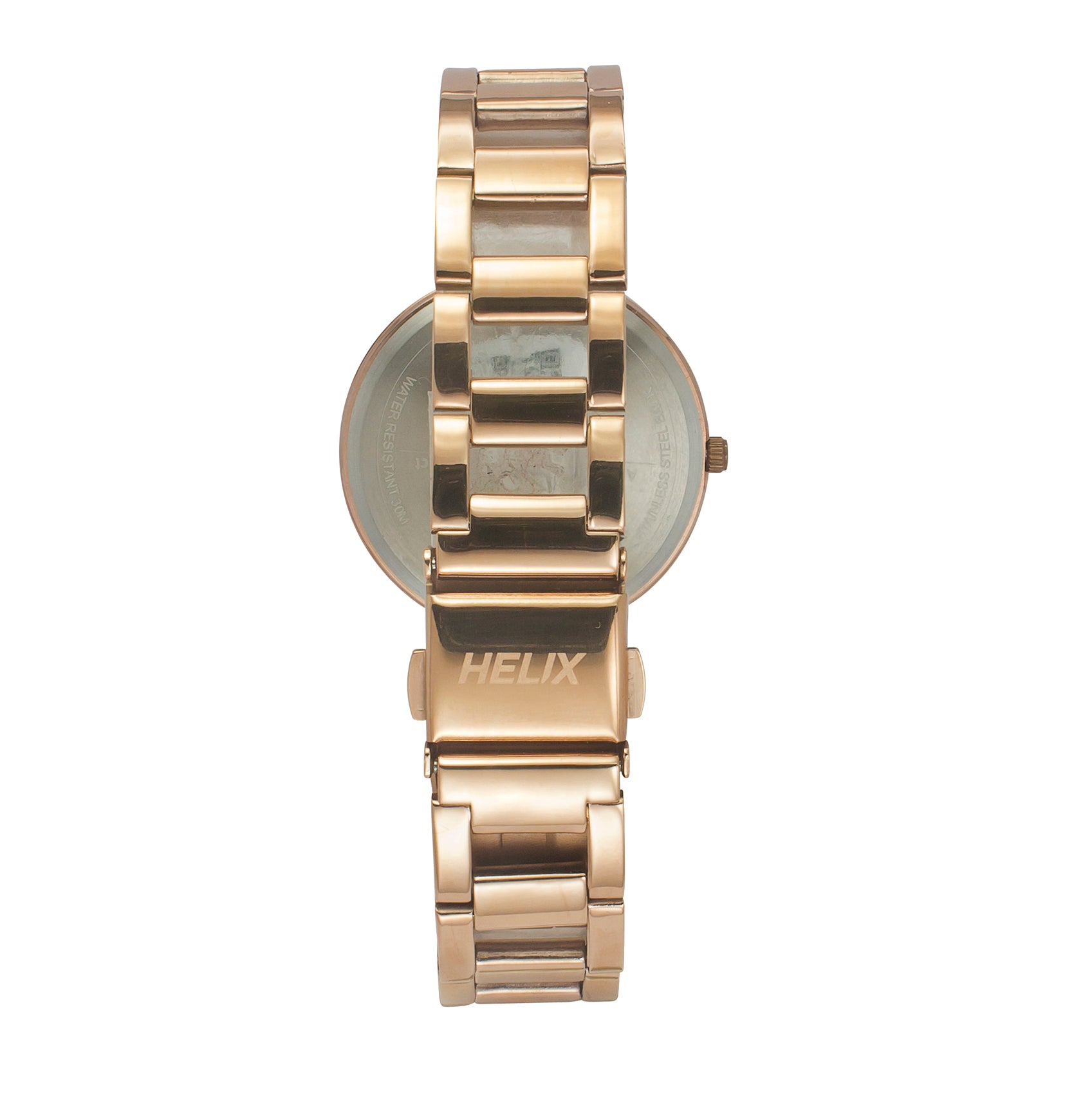 Helix By Timex Blue Round Analog Stainless Steel Watch Women -TW054HL04