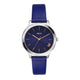 Helix By Timex Blue Round Analog Leather Watch Women -TW055HL00