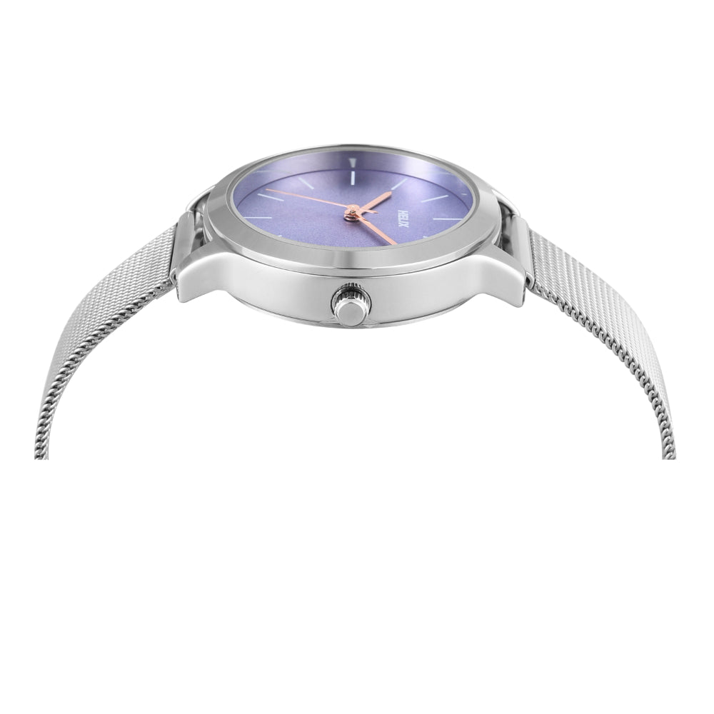 Helix By Timex Blue Round Analog Stainless Steel Watch Women -TW055HL02