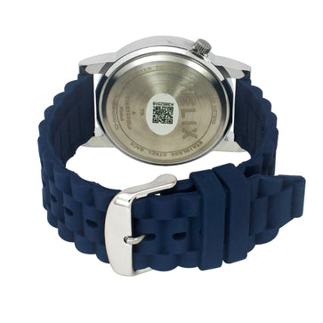 Helix By Timex Blue Round Analog Silicone Watch Men -TW058HG00