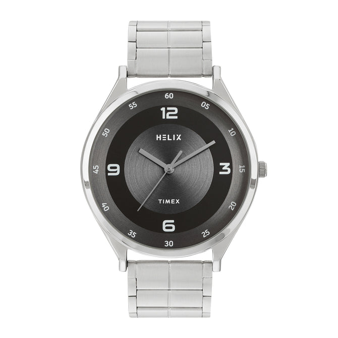 Helix By Timex Round 42mm Grey Dial Analog Men Watch - TW060HG05T