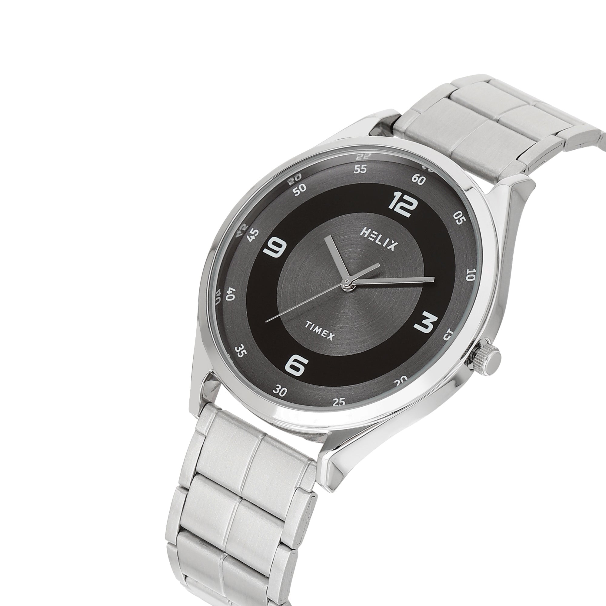 Helix By Timex Round 42mm Grey Dial Analog Men Watch - TW060HG05T