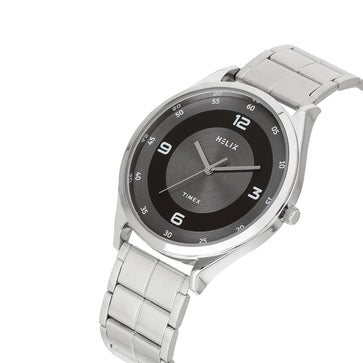 Helix By Timex Round 42mm Grey Dial Analog Men Watch - TW060HG05T