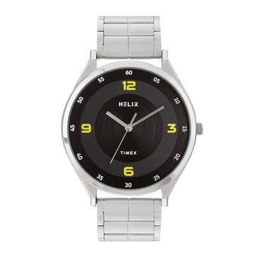 Helix By Timex Round 42mm Black Dial Analog Men Watch - TW060HG06T