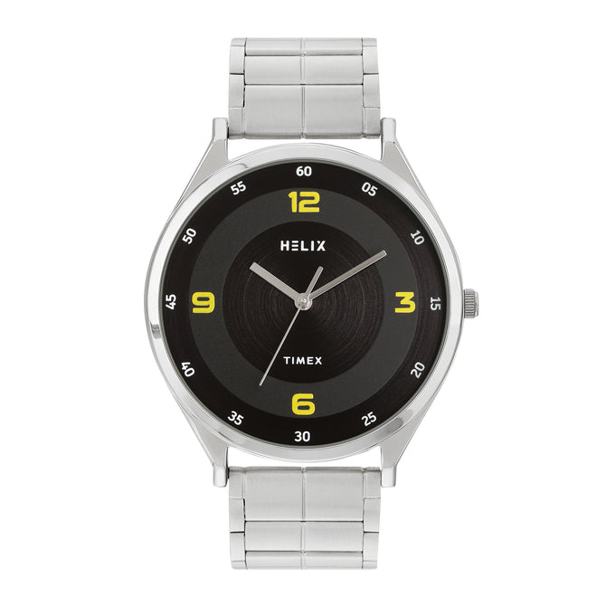 Helix By Timex Round 42mm Black Dial Analog Men Watch - TW060HG06T