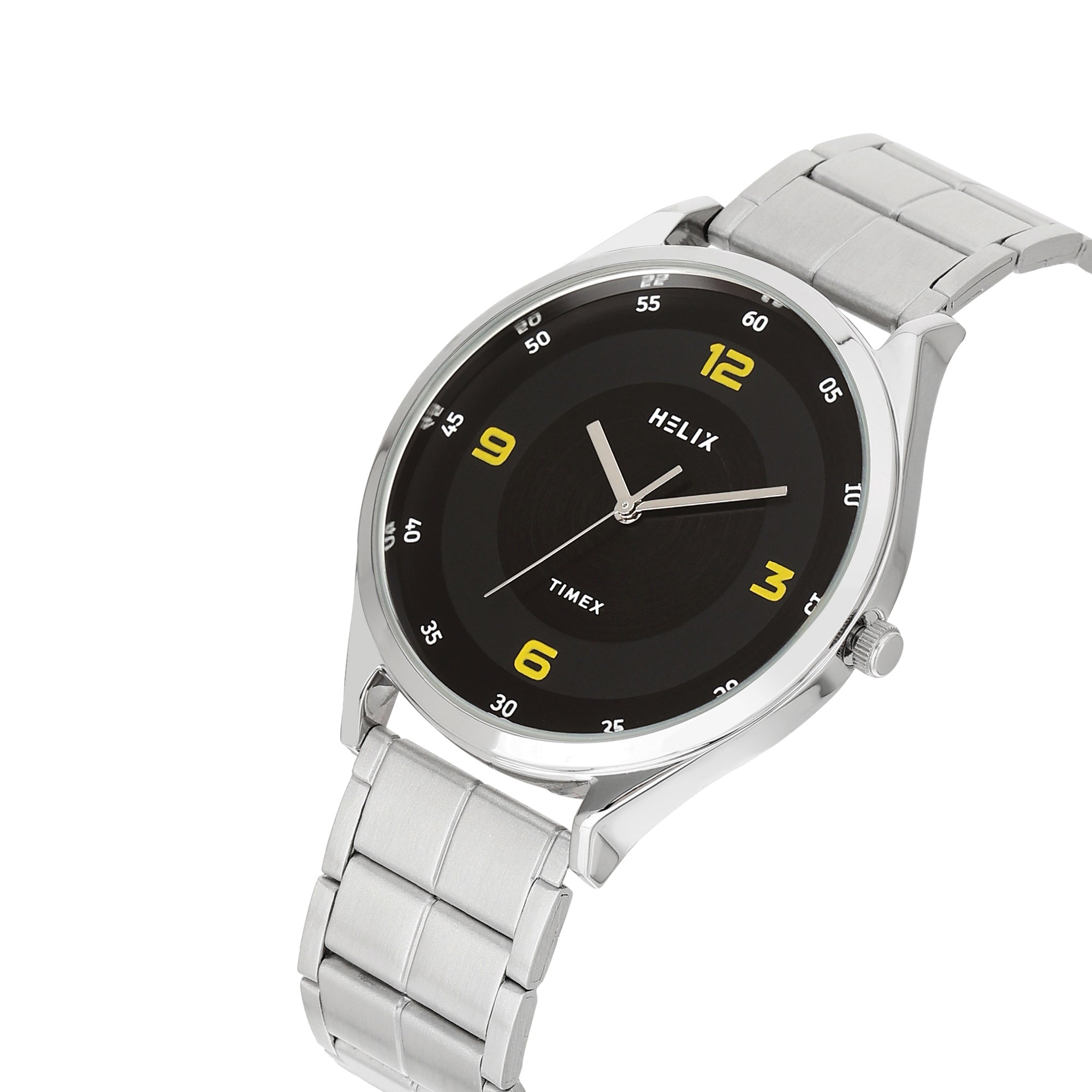 Helix By Timex Round 42mm Black Dial Analog Men Watch - TW060HG06T