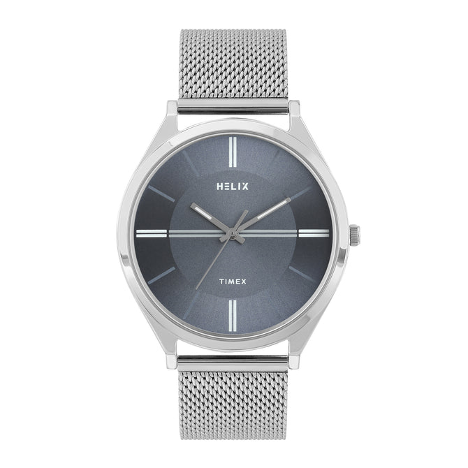 Helix By Timex Round 42mm Blue Dial Analog Men Watch - TW060HG08T
